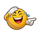 Laughing cricket-ball face